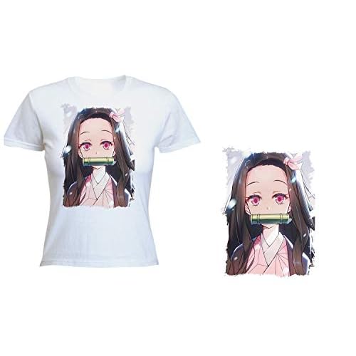 MERCHANDMANIA Camiseta Mujer A3 Demon Slayer NEZUKO BISHOUJO Tshirt