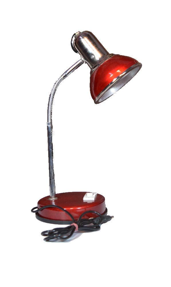 Prop It Up Metal Desk Lamp with LED Bulb , Red-image-0