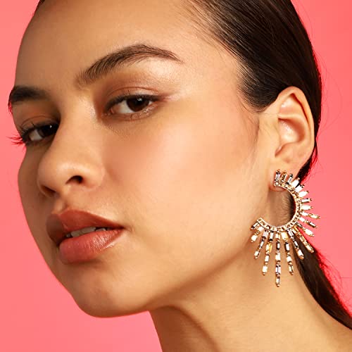 Image of SOHI Designer Cuff Earrings for women & girls, cute earrings for girls, fancy earrings for women stylish, fashion jewellery for women, Light Weight stylish, Cuff Earring, One Ear Cuff, Ear wire