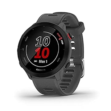 Garmin Relógio Forerunner 55 Cinza 42mm com Monitor Cardíaco de Pulso e GPS