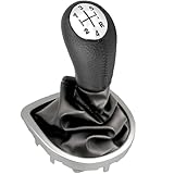 Unicavu Pommeau Levier de Vitesse pour Clio 3 (2005-09) Megane 2 3 Twingo 2 Scenic Kangoo 2 Laguna 2 Espace 4 Modus Campus, 5 Vitesses Botte de Changement de Vitesse Manuel 8200379961 8200393246