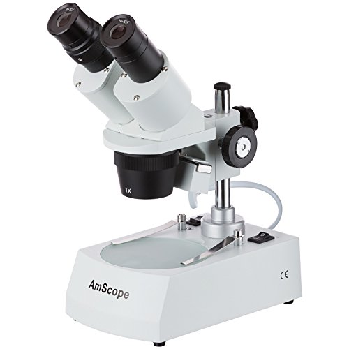 image for AmScope SE305R-PZ-LED Forward-Mounted Binocular Stereo Microscope, WF1