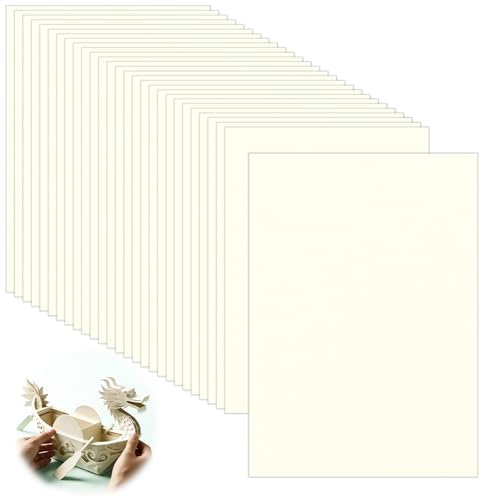 sturiz 40 Blatt Beigefarbener Kartonpapier Strukturpapier A4 Bedruckbar Papier für Einladungskarten 250g/m Festes Papier Dick Cardstock Tonpapier Fotokarton Scherenschnittpapier Bastelpapier