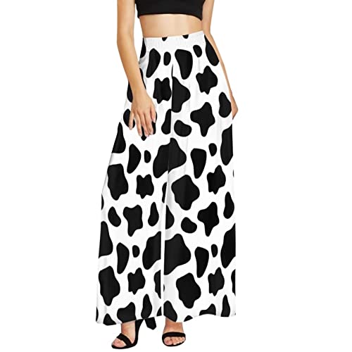 Pantalon palazzo grande taille à motif vache du XS au 6XL Binienty
