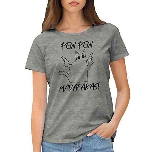 GR8Shop Beer Drinker Inspired by Periodic Table of Elements Bier Camiseta de Mujer Gris Size L