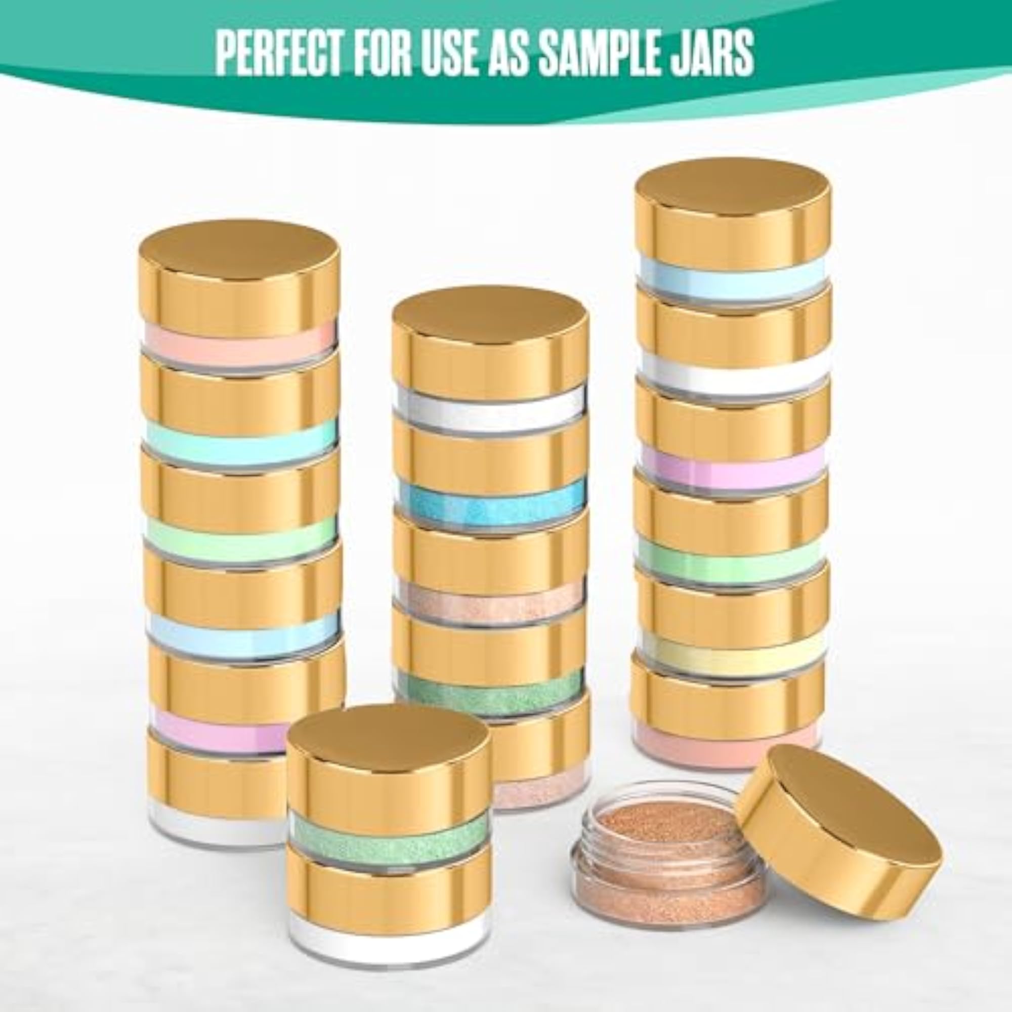 Mini Sample Containers, Lip Balm Jars with Lids