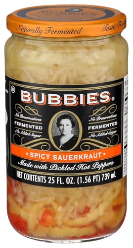 Bubbies Sauerkraut Spicy 25 Oz (Pack of 1)