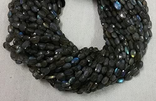 Labradorite perles ovales facettées de qualité supérieure pour bijoux artisanaux de luxe