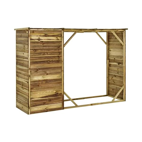 Leepesx Geräteschuppen mit Unterstand, Gerätehaus, Gartenhütte, Fahrradgarage, Gartenschuppen, Gartenhã¤User… – Bild 5