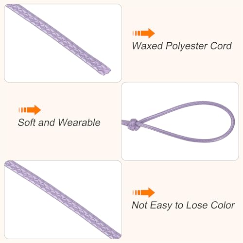 Hilo encerado de 3,5 mm para tejer pulseras fuertes y abalorios sin nudos 4