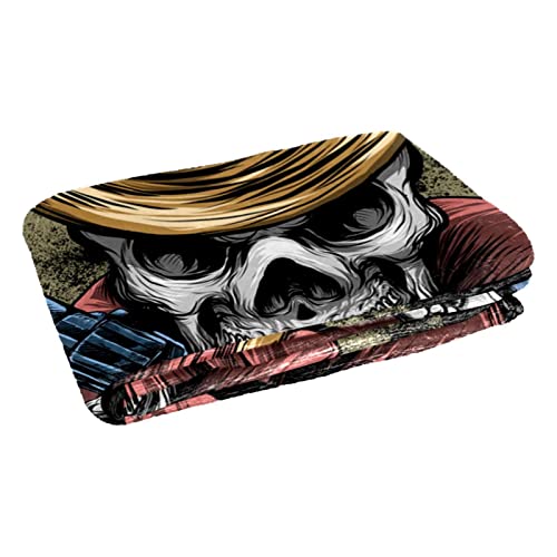 Couverture douce rouge tête de mort idée cadeau originale lit canapé - 3