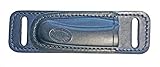 Western Images Leatherworks, Inc Buck 110 Folding Knife Horizontal Leather Sheath for Small of Back Carry-Left Handed (Black)