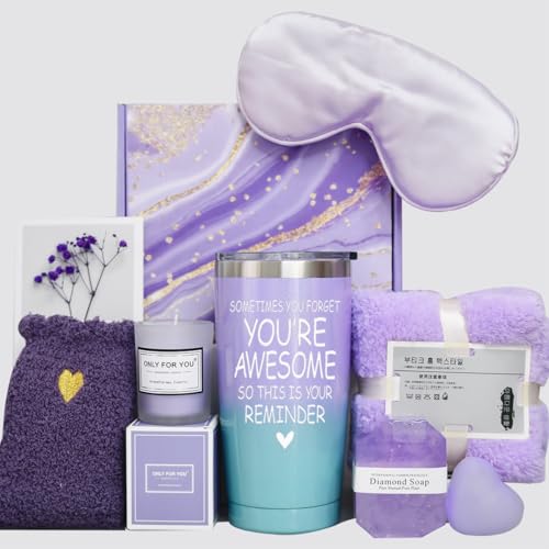 Regalo Aniversario Mujer, Ideas Regalo Mujer, Regalos Mujer para Cumpleaños, Navidad, Día de la Madre, San Valentin, Set de Regalo para Mejor Amiga,Regalo de Sol para Novia,Esposa (Púrpura Pálido)