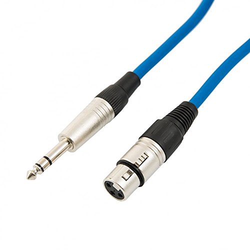 Cable XLR hembra a Jack TRS 6.35mm balanceado con aislamiento superior contra interferencias 1m 2