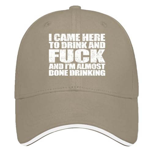 I Come Here to Drink and F and I'm Almost Done Drinking Sun Hats for Womens Breathable Cap