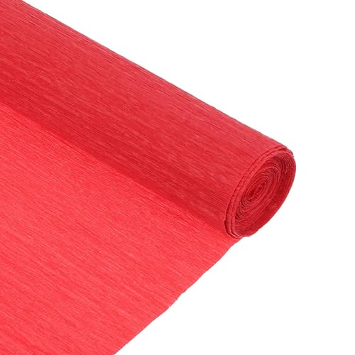 TOP-VIGOR Red Crepe Paper, 25x250cm, Party Decorations