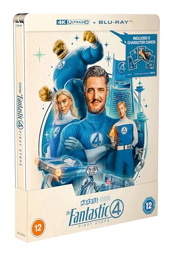 Marvel Studios' The Fantastic Four: First Steps 4K Ultra HD/BD SteelBook (with 5 x Collectible Character Artcards) [Blu-ray] [Region Free]