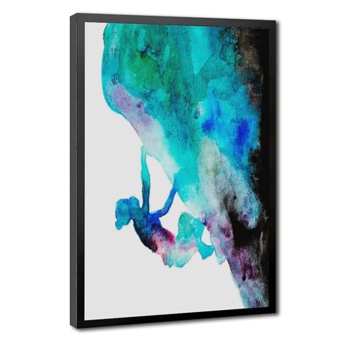 Cadeau alpinisme : poster aquarelle escalade sur toile pour chambre d'ado et bureau