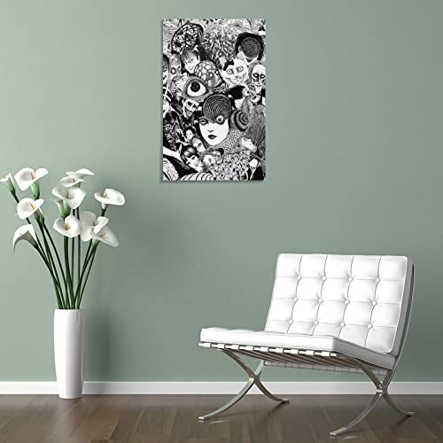 Bludug Junji Ito Tomie Horror Anime Posters For Room,Horror Wall Art (6) Canvas Painting Wall Art Poster For Bedroom Living Room Decor24X36Inch(60X90Cm) #TOP4