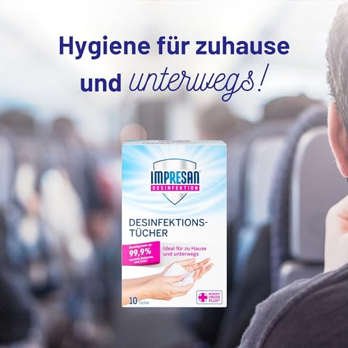 Desinfektionstücher für Hände und Oberflächen von Impresan