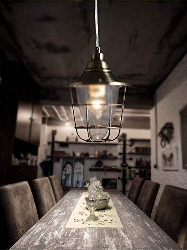 Lámpara de techo retro industrial colgante de hierro para iluminación exterior e interior
