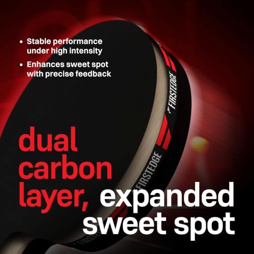 Image of ApeX Carbon ITTF Approved Table Tennis Racquet | African Koto & Ayous Wood with Kiri & Carbon Layers TT Racquet | Ergonomic Handle | High Speed + Spin Attack | Table Tennis Racquet Cover