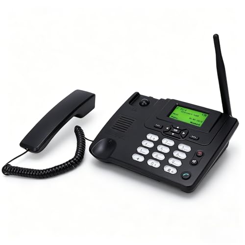 Téléphone fixe sans fil parfait pour la maison avec grand écran et radio FM intégrée