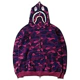 [ESHILP] パーカー サメの口 あご 迷彩柄 サル ボーイズ ガールズ パーカー セーターシャツ カジュアル ジップアップ ジャケット ファニートップス (Color : G7, Size : Large)