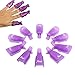10PC Plastic Acrylic Nail Art Soak Off Cap Clip UV Gel Polish Remover Wrap Tool