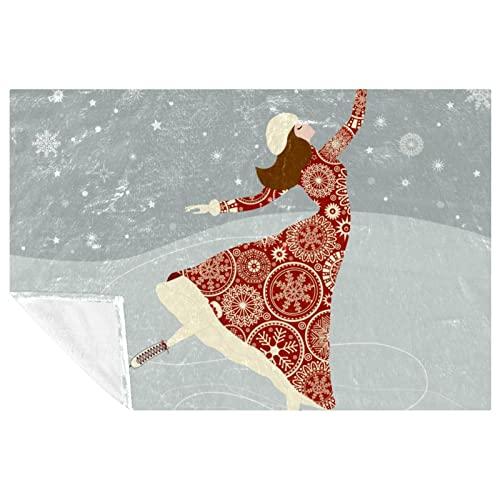 Couverture douce patineuse de Noël 150x100 cm pour lit et canapé - 2