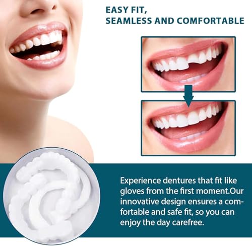 Hiomaly 65697515 Fake Teeth, 2 Pcs Veneers Dentures Socket thumb #3
