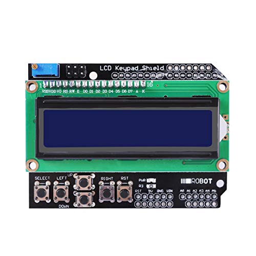 HiLetgo 1602 LCD Keypad Shield 1602 LCD Expansion Shield Board Blue Backlight 4.5-5.5V for Arduino...