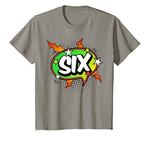 Kids 6 Year Old Gifts Boy Girl costume 6th Birthday yrs T shirt