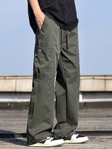 Image of Lymio Cargo for Men || Cotton Cargo Pant || Drawstring Waist Pant (Also Available in Plus Sizes) (145-148)