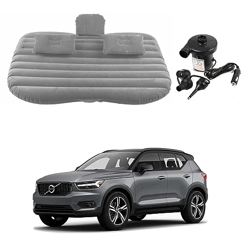Image of Oshotto Multifunctional Car Travel Bed Mattress with Two Air Pillows, Car Air Pump Compatible with Volvo V40 (Grey)