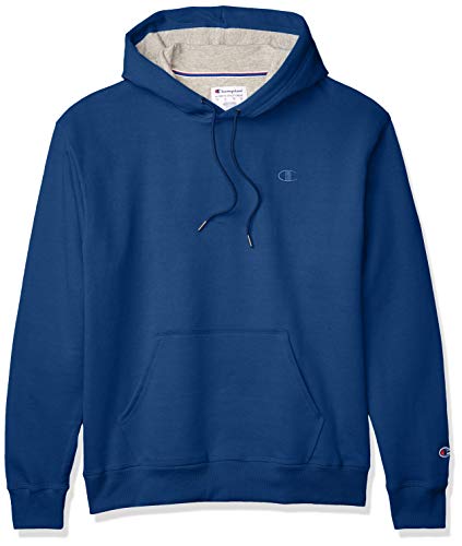 Champion mens Powerblend Fleece Hoodie Hooded Sweatshirt, Regal Navy - Champion C, Large US