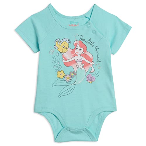 Disney Little Mermaid Princess Ariel Infant Baby Girls Bodysuit Tulle Mesh Tutu And Headband 3 Piece Outfit Set 6-9 Months #TOP4