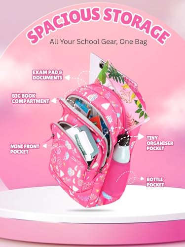 Image of Zilo Sweet Treats 34L School Backpack - Ice Cream & Candy Fun Edition for Kids (Girls & Boys)
