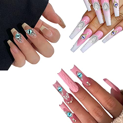 Nail Charms, Eyes Nail Gems 3D Metallic Nail Rhinestones For Acrylic Nails Designs Shiny Eyes Crystal Charms For Women Girls Nail Art Supplies Decoration 20Pcs (1) #TOP4