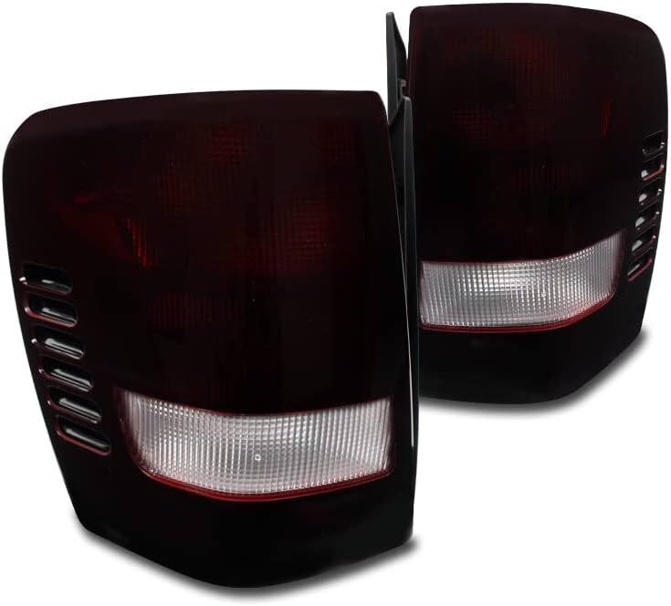 Tail Brake Lights Rear Lamps Red/Smoke Compatible with 1999-2004 Jeep Grand Cherokee