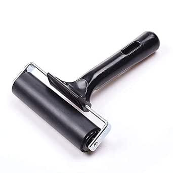 4-Inch Rubber Brayer Roller for Printmaking and Gluing