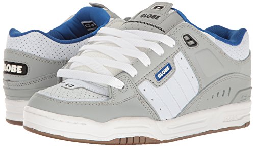 Image of Globe Mens Fusion Skate Shoes, Grey /Blue /White, 7 M US
