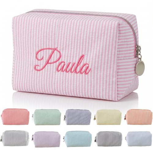 Personalised Toiletry Bag with Embroidered Name, Travel Wash Bag, 1 Pc