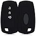 kwmobile Autoschlüssel Silikon Hülle kompatibel mit Ford 3-Tasten SmartKey Autoschlüssel Keyless Go - Schlüsselhülle in Schwarz