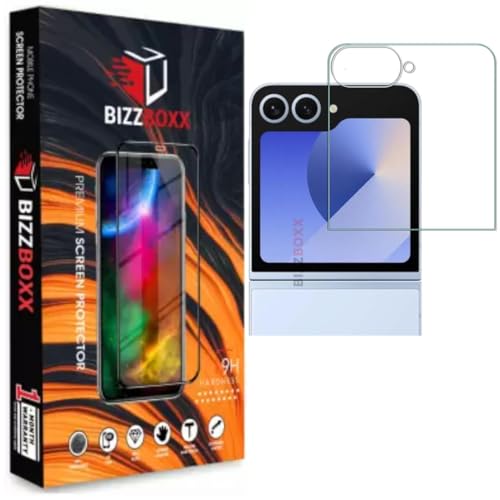 Image of Compatible With Samsung Galaxy Z Flip7 Tempered Glass Screen Protector Guard - HD Clarity, Shatterproof, Anti-Fingerprint Screen Guard (4.2 inch)|With Installation Kit - Pack of 1