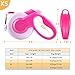 Fida Retractable Dog Leash, 10 ft Dog Walking Leash for X-Small & Small Dogs/Cats up to 26 lbs, Tangle Free, Pink