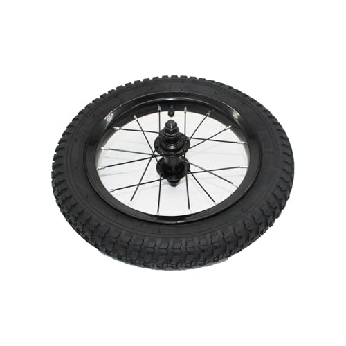 12 Inch Kids Bike Front Wheels Replacement with Solid Air Rubber Tire and Inner Tube, Bicycle Bike Wheels Don\'t Fit with Huffy Bike