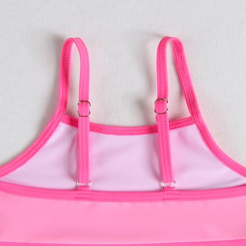 Image of Little Girl Swimsuit Casual Swimwear Kids Two Piece Color Block Bathing Suits Beach Bikini Set 3-12Years