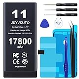 JSYVKUTO 17800mAh Battery for iPhone 11, New 0 Cycle Upgraded Higher Capacity Replacement Battery for iPhone 11 with Full Set Repair Tool Kit, Model A2111 A2221 A2223