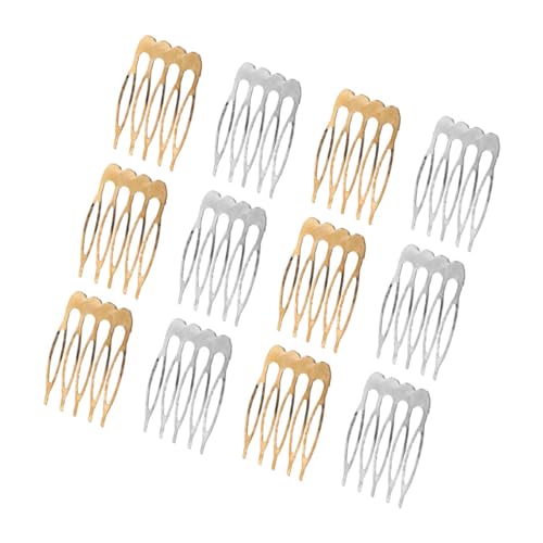 Ipetboom 12Pcs Decorative Side Hair Combs for Women Stylish Hairdressing Accessories Durable Hair Combs for Five Tooth Design for Various Hairstyles